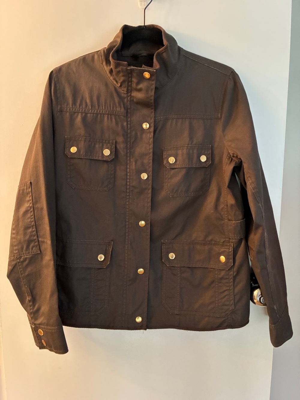 J. Crew Relaxed Boyfriend Field Jacket Olive Green Jacket Sz. Medium - Picture 2 of 12